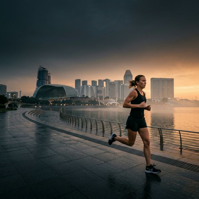 Business Owners and Sportsmen — Singapore waterfront runner