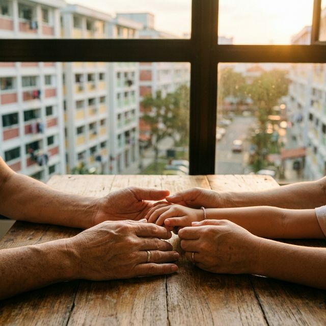 Family Planning — hands, Singapore heartland